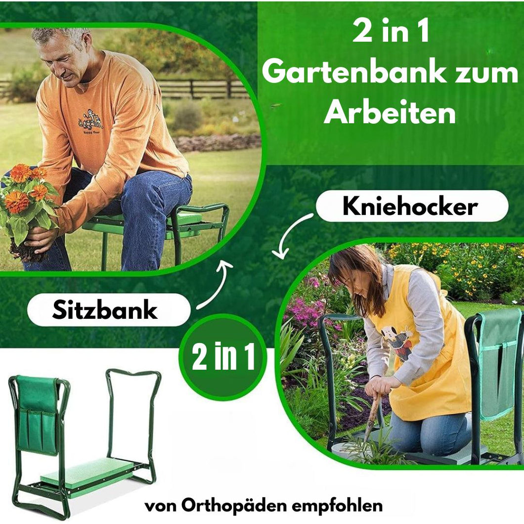 Gartenkneeler™ - Multifunktionsbank und Kniestütze- entlastet schmerzendes Knie und Rücken