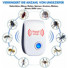 Lade das Bild in den Galerie-Viewer, PestStop - Ultraschall-Abwehr gegen Mücken, Mäuse, Kakerlaken, Insekten, Ratten, Nagetiere, Fliegen, Ameisen
