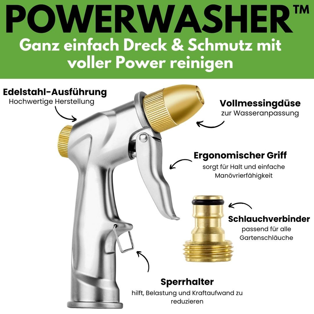 Powerwasher™ - Leistungsstarker Hochdruckreiniger für jeden Gartenschlauch